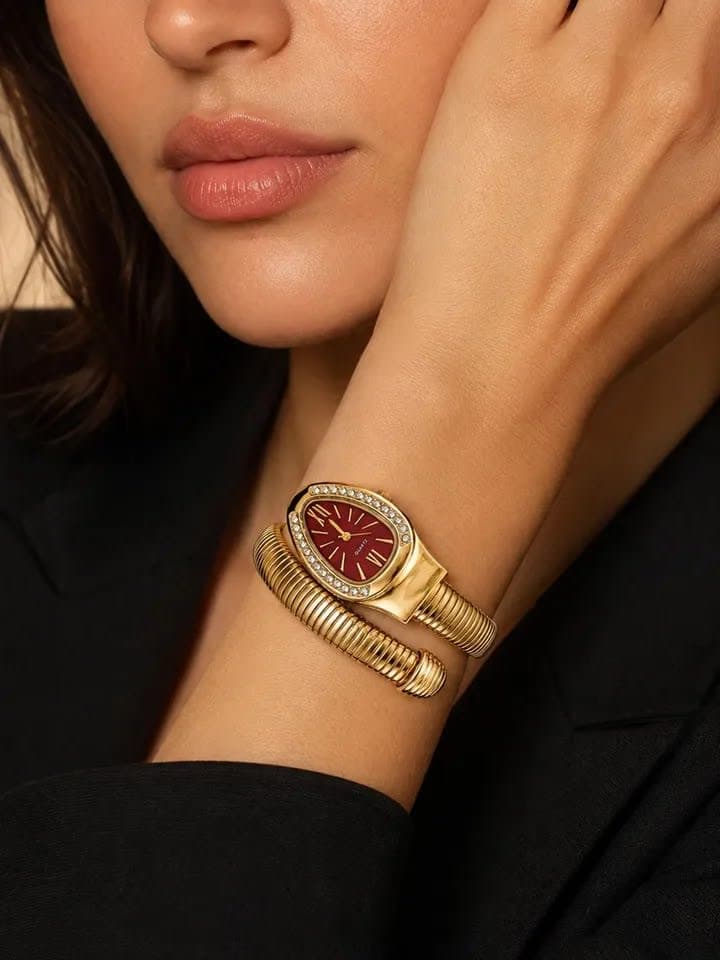 Cherry Snake Stainless Steel Watch