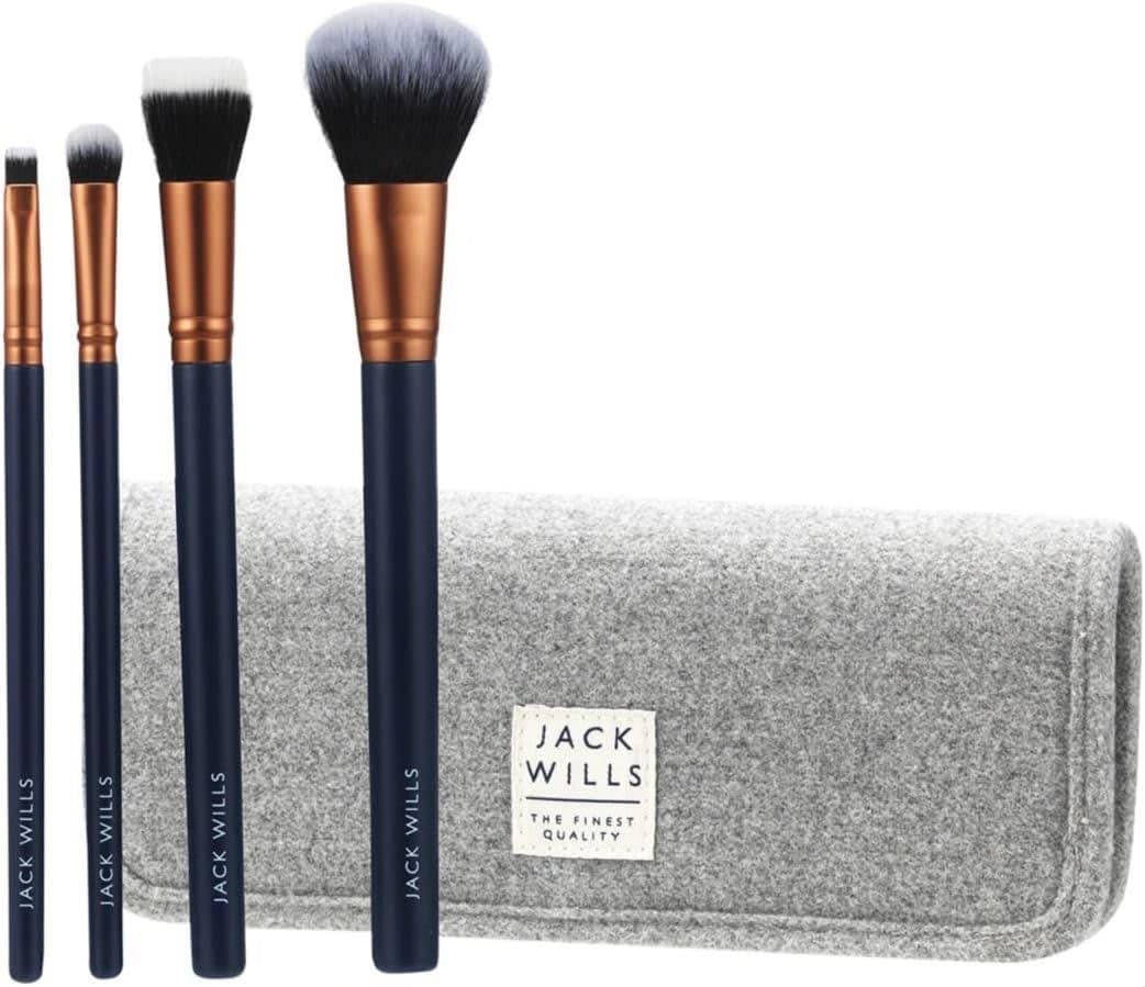 JACK WILLS Gift Set (Bronzer brush, Blush brush, Eyeshadow brush, Lip brush, Pouch)