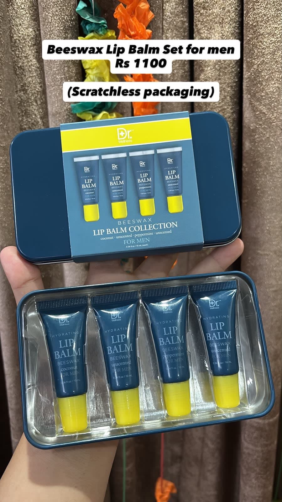 Beeswax Lip Balm Set For Men
