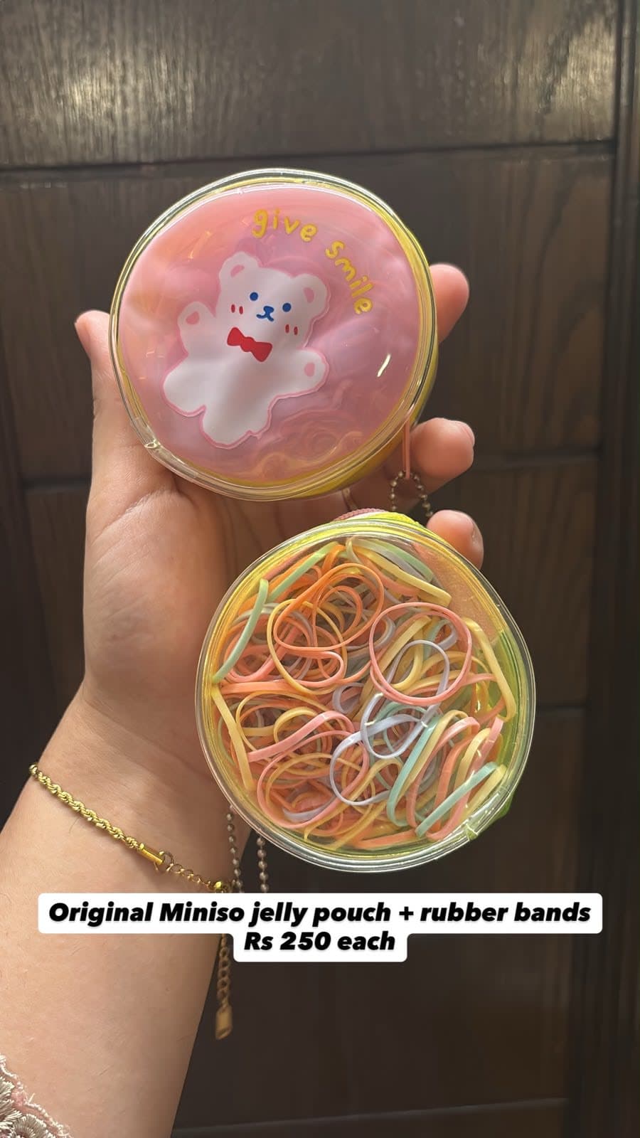 Miniso Jelly Pouch + Rubber Bands