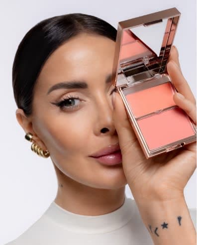 AA WINGS Professional Blush Duo Shade 02 Peach Haze