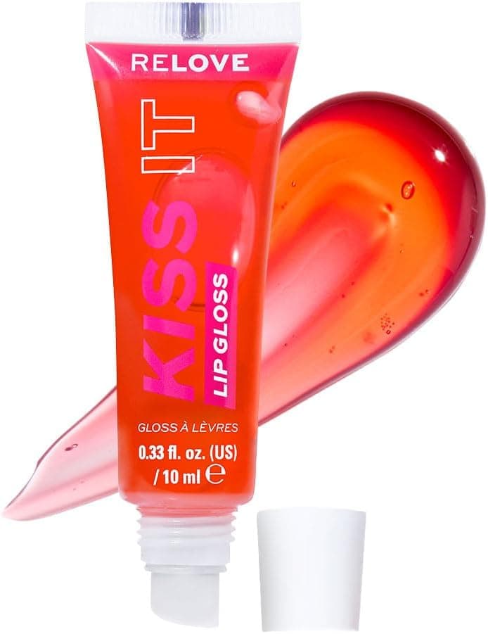 Relove by Revolution Kiss It Lip Gloss Shade Peach