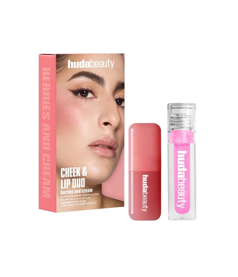 Huda Beauty Cheek & Lip Duo Intense Guava + Juicy Pink Lady
