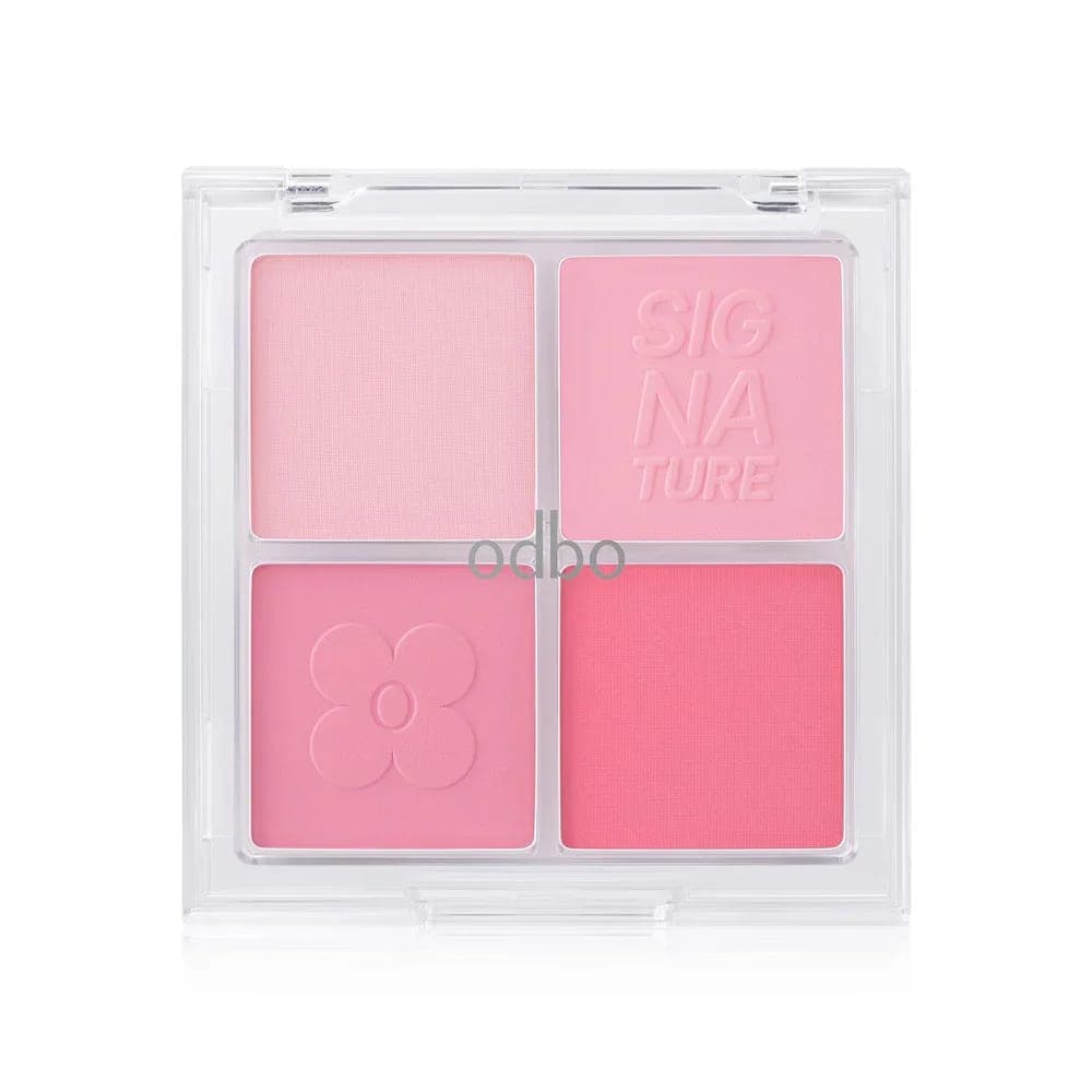 Odbo The New Signature Blusher Palette Shade 01 Gentle Baby Pink